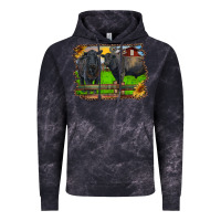 Cloud Black black angus cattle and bull in barnyard Vintage Hoodie - RanaPortraitStore