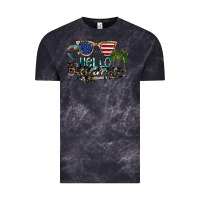 Cloud Black hello summer Vintage Tee - SublimationCraftShop