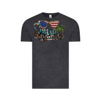 Vintage Black hello summer Vintage Tee - SublimationCraftShop
