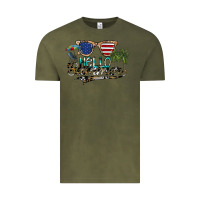 Vintage Olive hello summer Vintage Tee - SublimationCraftShop