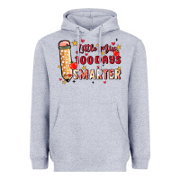 Heather Grey little miss 100 days smarter Heavyweight Hoodie - MaliasSmallBusiness