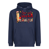 Navy little miss 100 days smarter Heavyweight Hoodie - MaliasSmallBusiness