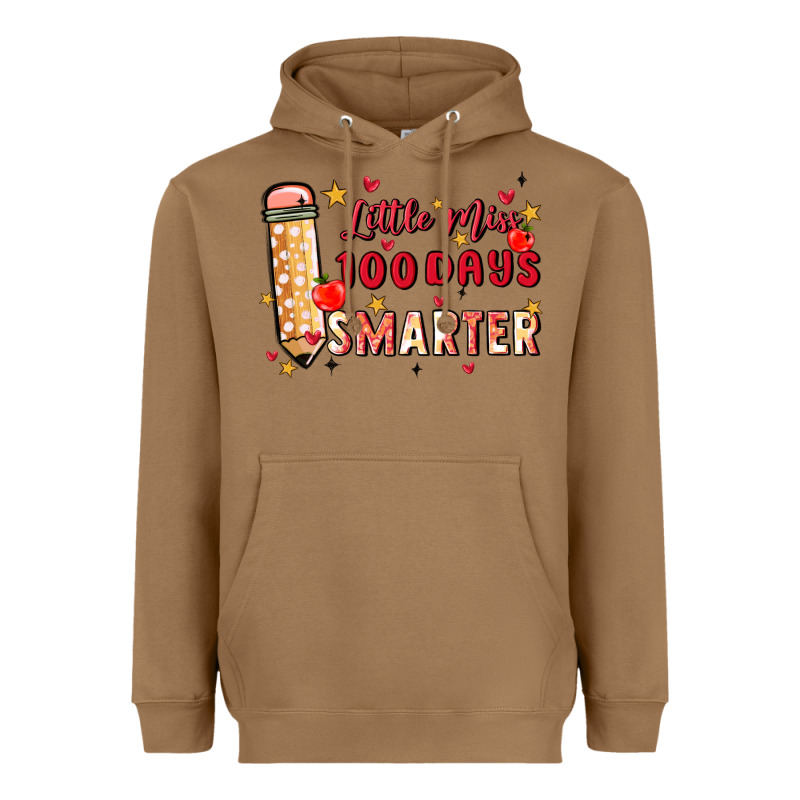 Little Miss 100 Days Smarter Heavyweight Hoodie by MaliasSmallBusiness | Teevron