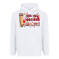 White little miss 100 days smarter Heavyweight Hoodie - MaliasSmallBusiness