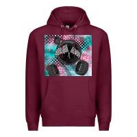 Burgundy racing Premium Hoodie - LillyAllenDesigns