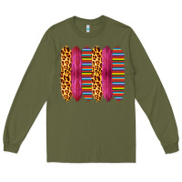 Army Green Pink Leopard Serape Brush Strokes Long Sleeve Tee - Bettercallsaul