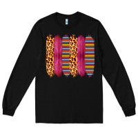 Black Pink Leopard Serape Brush Strokes Long Sleeve Tee - Bettercallsaul