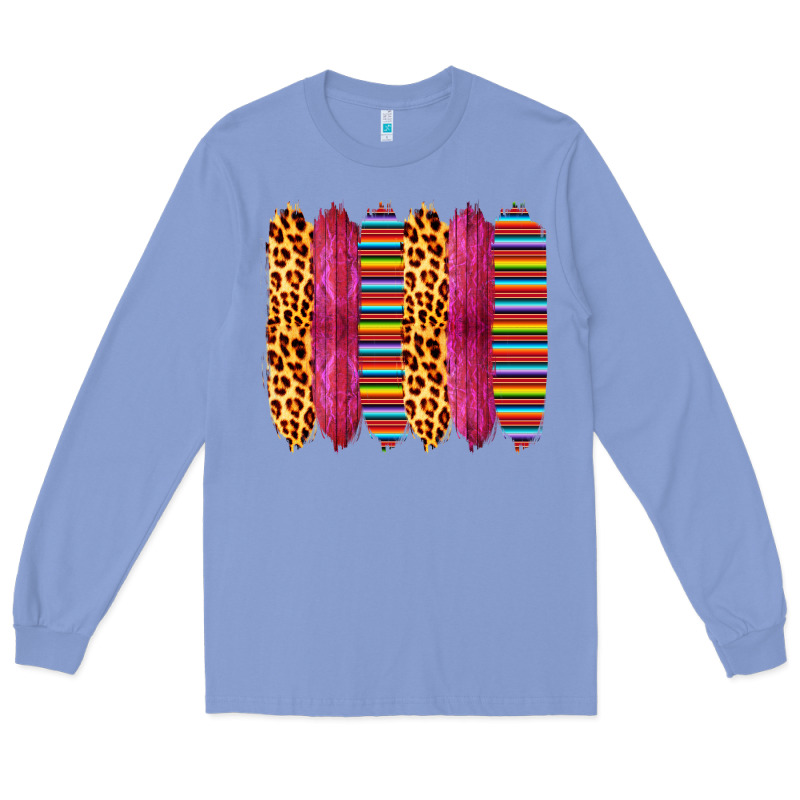 Pink Leopard Serape Brush Strokes Long Sleeve Tee by Bettercallsaul | Teevron