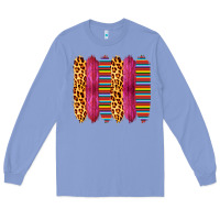Colony Blue Pink Leopard Serape Brush Strokes Long Sleeve Tee - Bettercallsaul