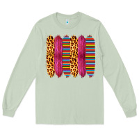 Matcha Pink Leopard Serape Brush Strokes Long Sleeve Tee - Bettercallsaul
