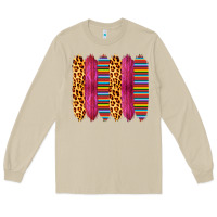 Mushroom Pink Leopard Serape Brush Strokes Long Sleeve Tee - Bettercallsaul