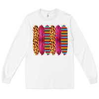 White Pink Leopard Serape Brush Strokes Long Sleeve Tee - Bettercallsaul