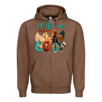 Chestnut welcome to our coop Zipper Hoodie - Artiststas