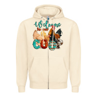 Sandshell welcome to our coop Zipper Hoodie - Artiststas