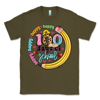 Army Green happy 100 days of school Classic Tee - Artiststas