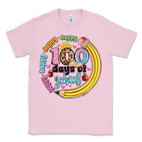 Bubblegum Pink happy 100 days of school Classic Tee - Artiststas