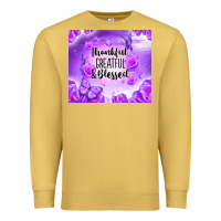 Antique Gold thankful greatful blessed Premium Sweatshirt - NancyCooperArtShop