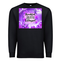 Black thankful greatful blessed Premium Sweatshirt - NancyCooperArtShop