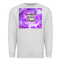 Dove Grey thankful greatful blessed Premium Sweatshirt - NancyCooperArtShop