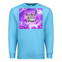 Ocean Blue thankful greatful blessed Premium Sweatshirt - NancyCooperArtShop