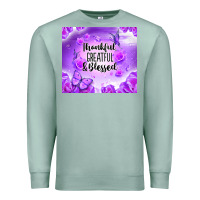 Seafoam thankful greatful blessed Premium Sweatshirt - NancyCooperArtShop