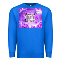 True Royal thankful greatful blessed Premium Sweatshirt - NancyCooperArtShop