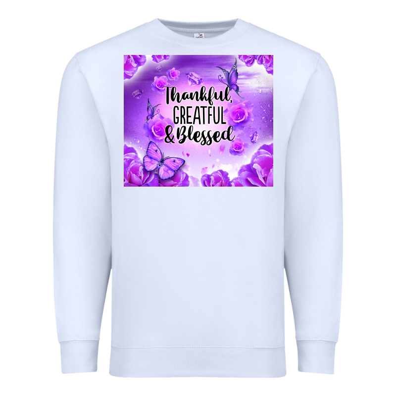 Thankful Greatful Blessed Premium Sweatshirt by NancyCooperArtShop | Teevron
