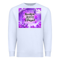 White thankful greatful blessed Premium Sweatshirt - NancyCooperArtShop
