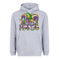 Heather Grey mardi gras Heavyweight Hoodie - MaliasSmallBusiness