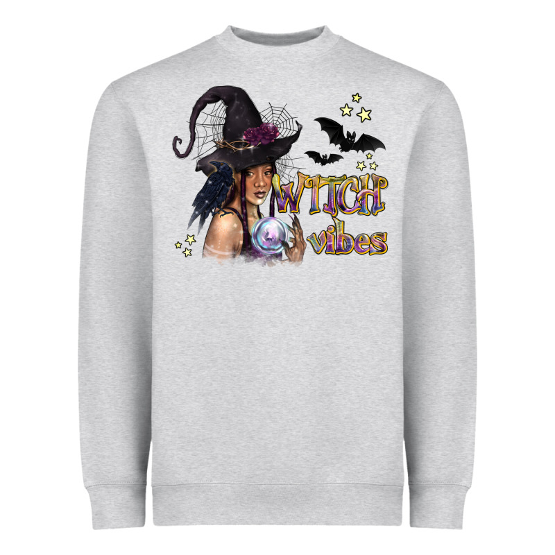 Black Witch Vibes Heavyweight Sweatshirt by texasbilliewilder | Teevron