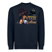 Navy Black Witch Vibes Heavyweight Sweatshirt - texasbilliewilder