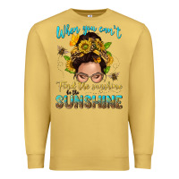 Antique Gold when you cant find the sunshine be the sunshine me Premium Sweatshirt - NancyCooperArtShop
