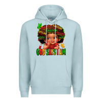 Blue Mist god says i am juneteenth kid Premium Hoodie - LillyAllenDesigns