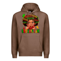 Chestnut god says i am juneteenth kid Premium Hoodie - LillyAllenDesigns