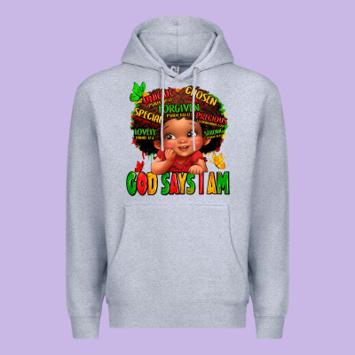 God Says I Am Juneteenth Kid Premium Hoodie Designed By Lillyallendesigns
