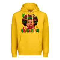 Lemon god says i am juneteenth kid Premium Hoodie - LillyAllenDesigns