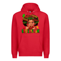 Red god says i am juneteenth kid Premium Hoodie - LillyAllenDesigns