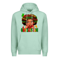 Seafoam god says i am juneteenth kid Premium Hoodie - LillyAllenDesigns