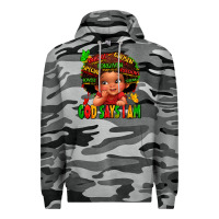 Slate Camo god says i am juneteenth kid Premium Hoodie - LillyAllenDesigns