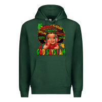 Sports Green god says i am juneteenth kid Premium Hoodie - LillyAllenDesigns