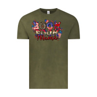Vintage Olive Boom boom Mama 4th of july Vintage Tee - CowGirlArtShop
