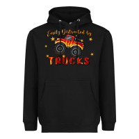 Black easily distracted by trucks Heavyweight Hoodie - MaliasSmallBusiness