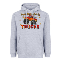 Heather Grey easily distracted by trucks Heavyweight Hoodie - MaliasSmallBusiness
