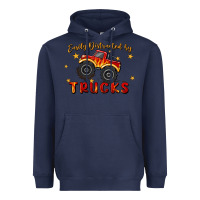 Navy easily distracted by trucks Heavyweight Hoodie - MaliasSmallBusiness