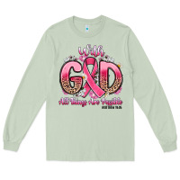 Matcha breast cancer with god all things are possible Long Sleeve Tee - Artiststas