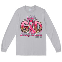 Moon Dust breast cancer with god all things are possible Long Sleeve Tee - Artiststas