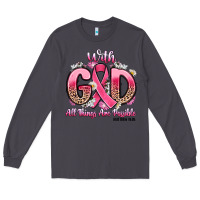 Smoke breast cancer with god all things are possible Long Sleeve Tee - Artiststas