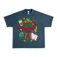 Midnight Navy im the teacher elf Urban Heavy Tee - FaDigitalArtStudio