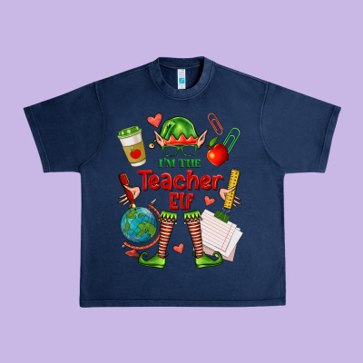 Im The Teacher Elf Urban Heavy Tee Designed By Fadigitalartstudio