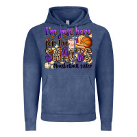 Vintage Denim i'm just here for the snacks #basketball sister Vintage Hoodie - Zillion Design Studio